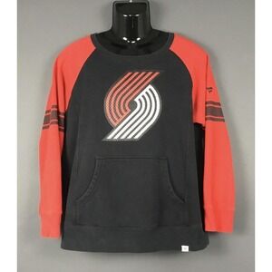 Portland Trail Blazers Sweatshirt Mens XL Black Red NBA Basketball Fanatics